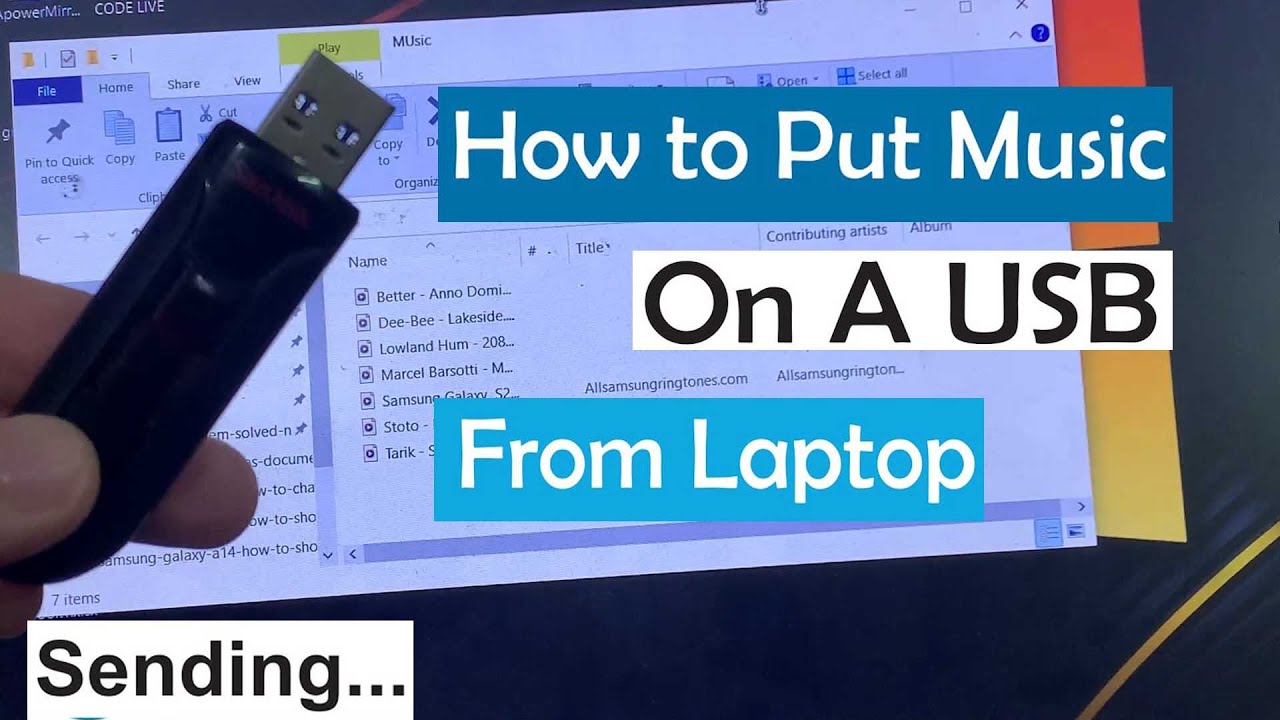How To Put Music In Flash Drive How to Put Music on a USB from a Laptop | How to put songs in Pendrive
