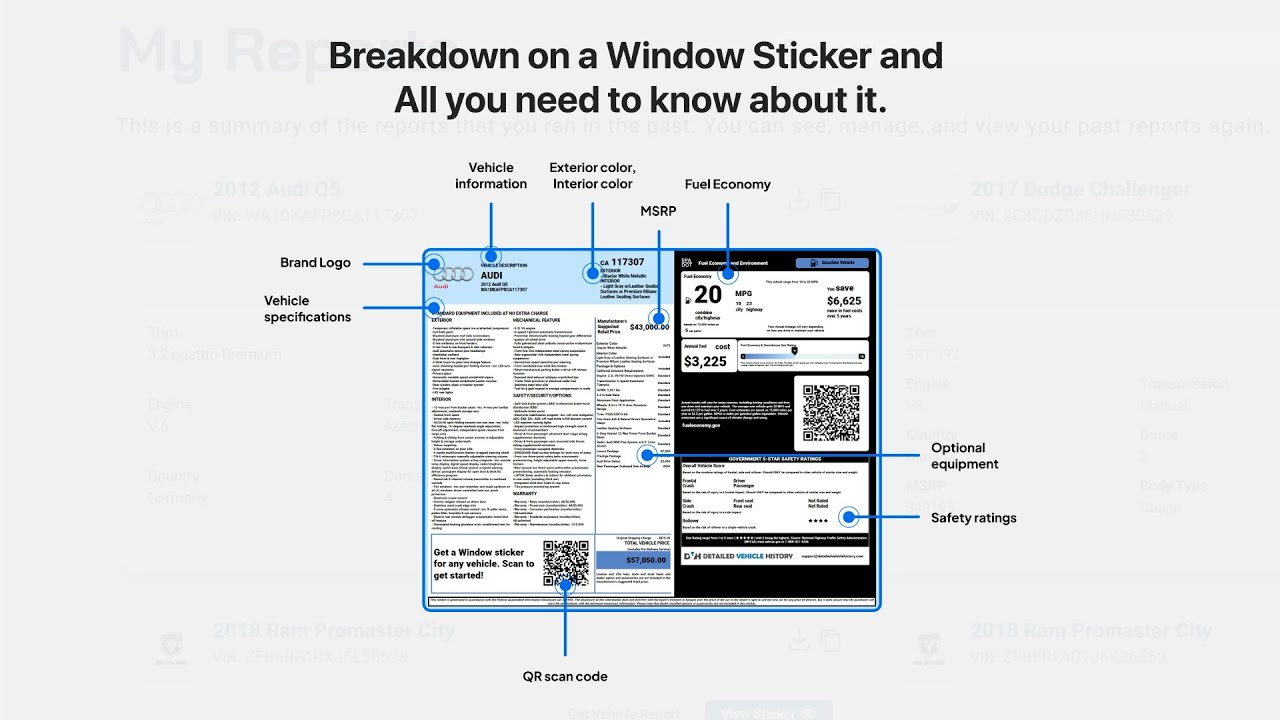 How To Find Msrp Of Car HOW TO READ A CAR WINDOW STICKER? | MSRP, STANDARD EQUIPMENT, SAFETY