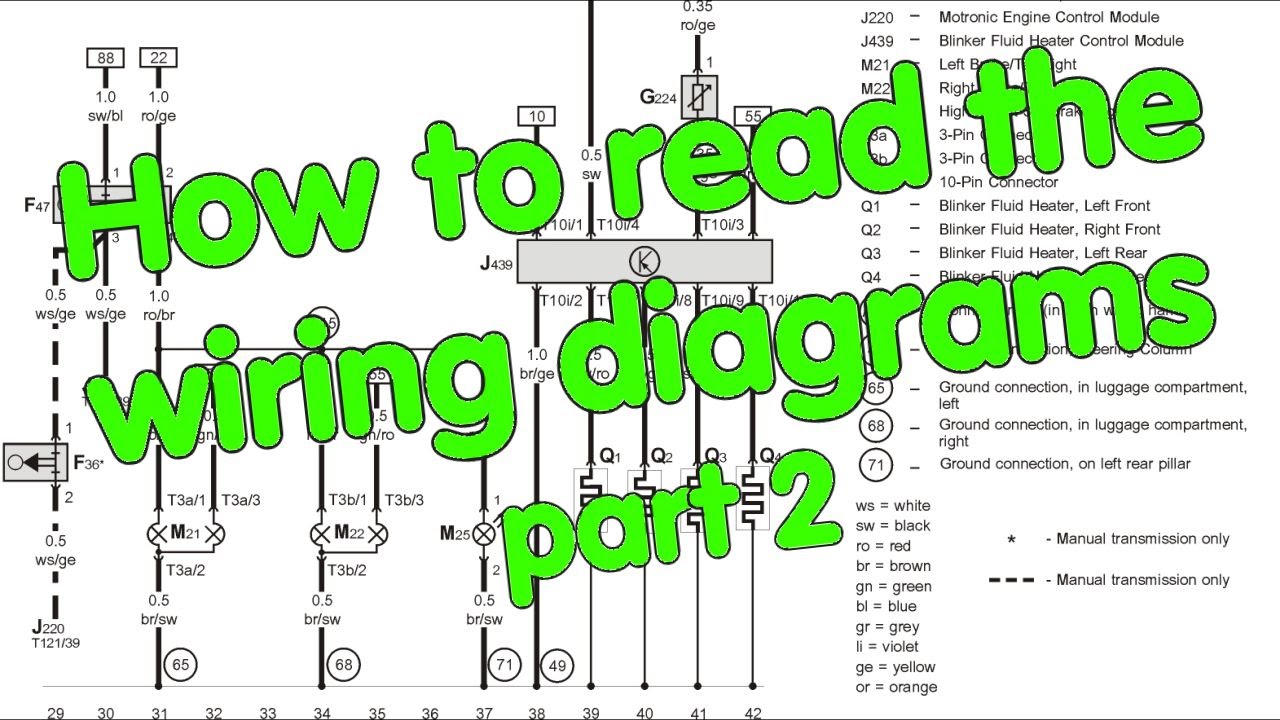 How To Read Automotive Electrical Wiring Diagrams