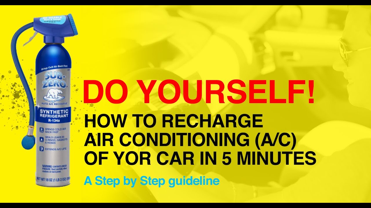 How To Recharge Auto Ac R134a How to Recharge Car Air Conditioning in 5 minutes with R134a Air