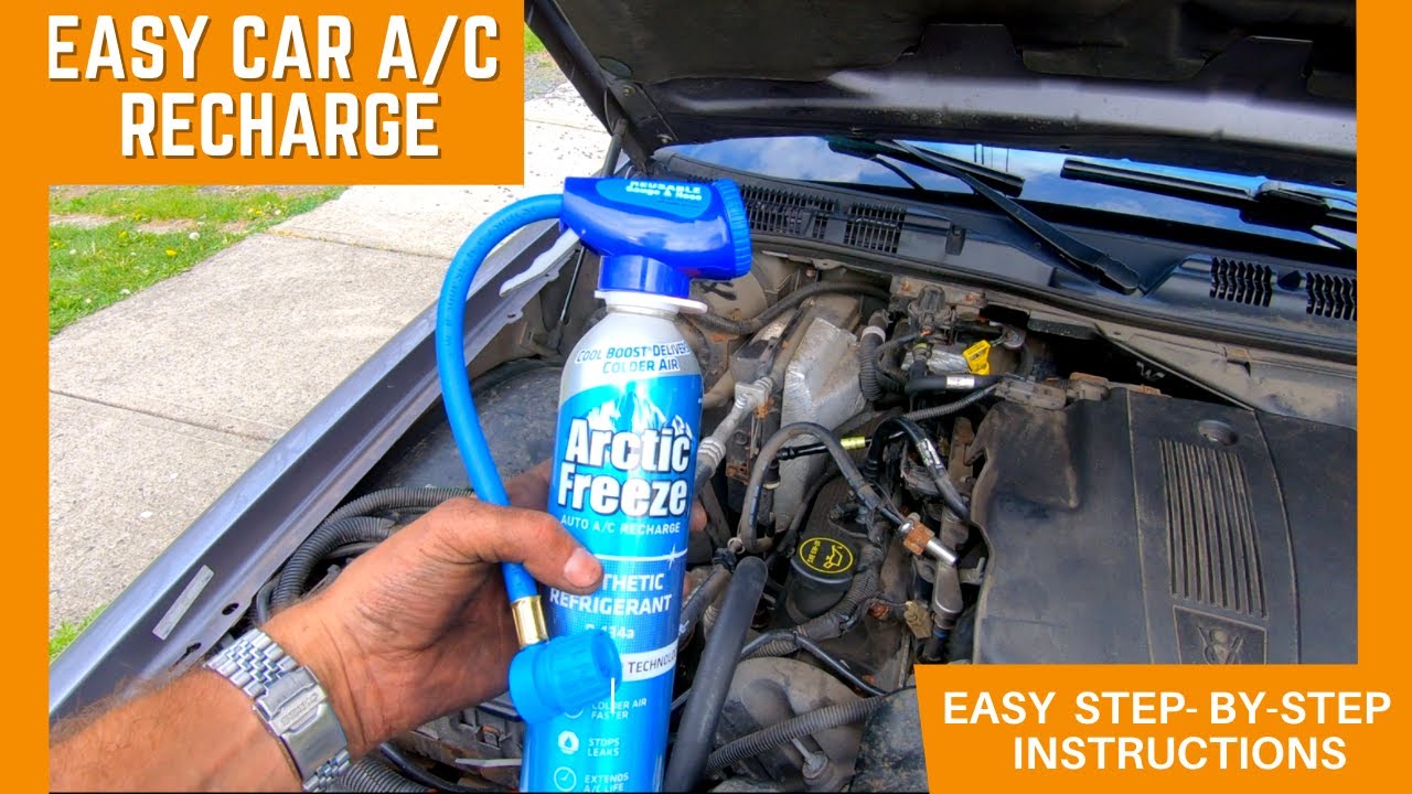 How To Recharge Auto Ac R134a How to recharge your car A/C system with Arctic Freeze R-134a Easy Step