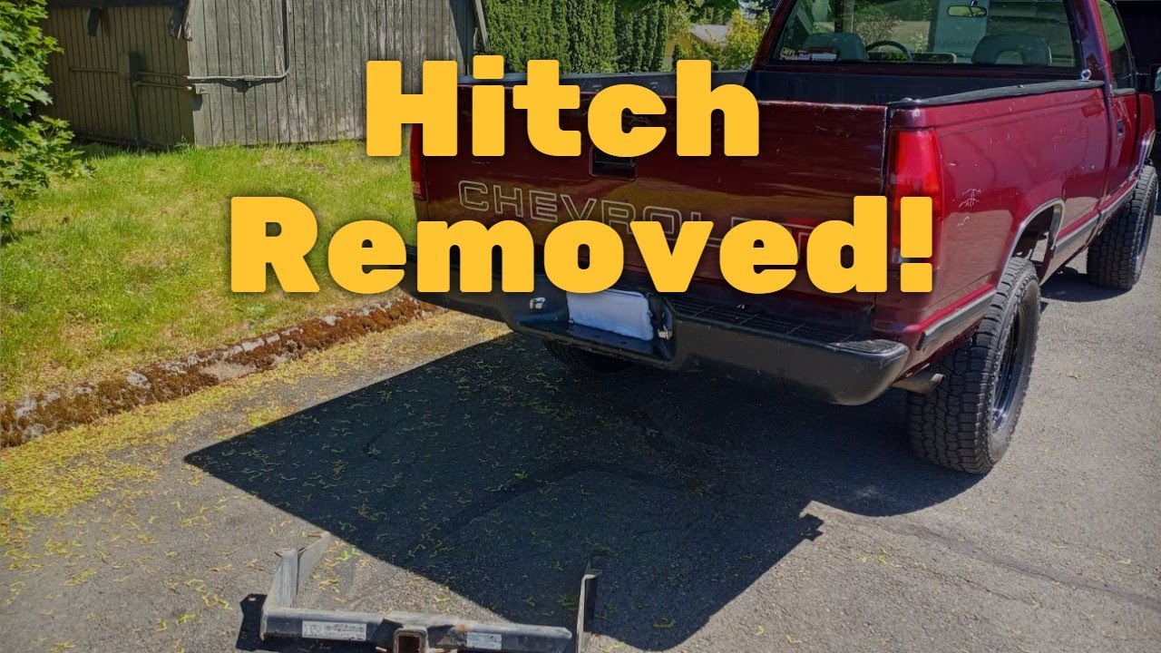 How To Take Off A Trailer Hitch How To Remove a Trailer Hitch From a 1994 Chevy Cheyenne C1500 - YouTube