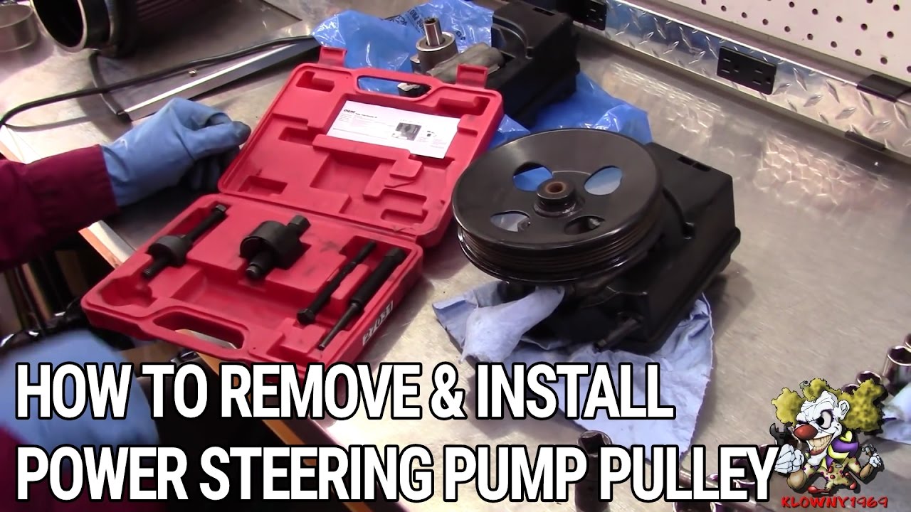 How To Remove The Power Steering Pump How To Remove and Install a Power Steering Pump Pulley - YouTube