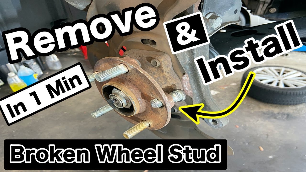 How To Replace A Wheel Stud How To Remove And Install Broken Wheel Stud In 1 Min - YouTube