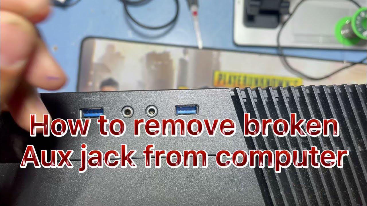How To Fix A Broken Aux Jack How to remove broken Aux jack from computer Pc Lenovo think pad - YouTube