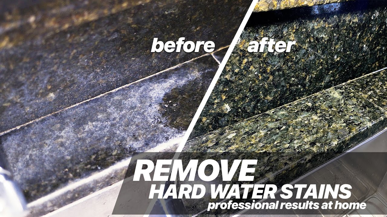 How To Get Water Marks Off Chrome How To Remove Hard Water Stains From Granite Countertops | Professional
