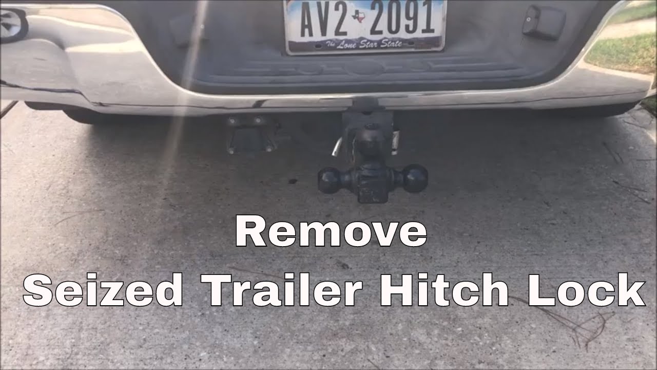 How To Take Off A Trailer Hitch How to remove seized trailer hitch lock, very easy to do - YouTube