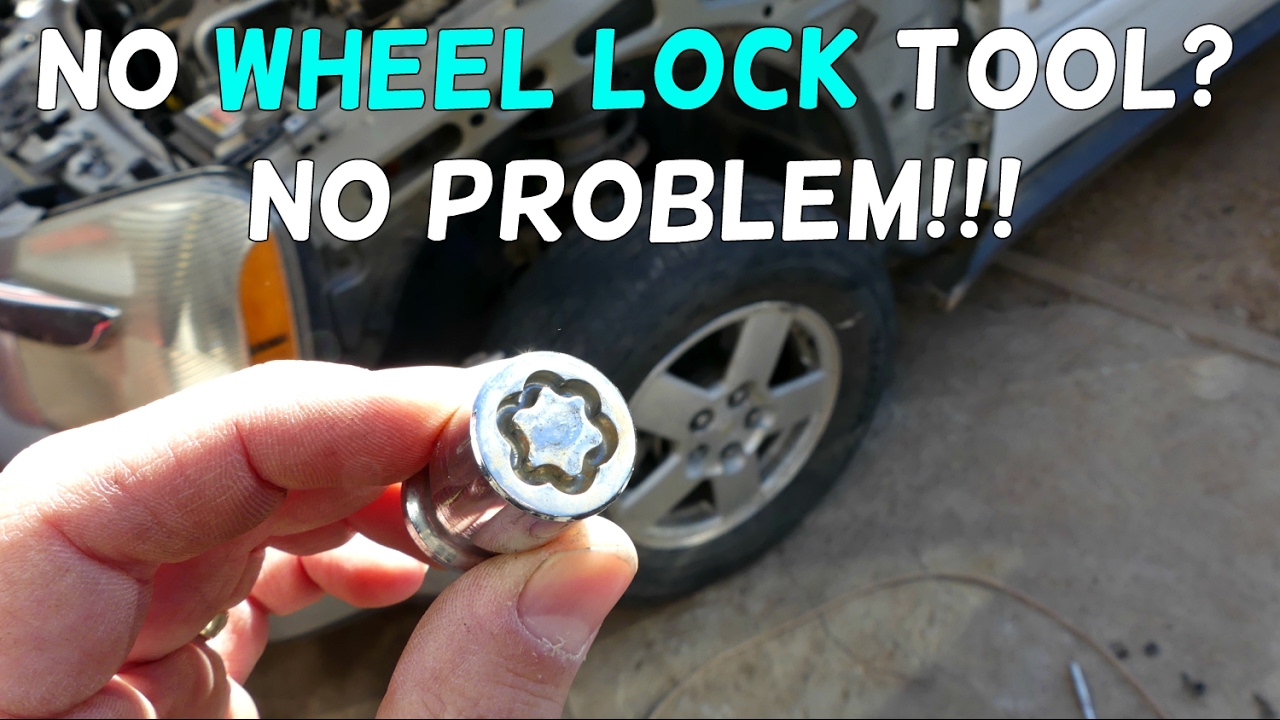 How To Remove A Wheel Lock Nut Without A Key HOW TO REMOVE WHEEL LOCKS WITHOUT A KEY TOOL - YouTube