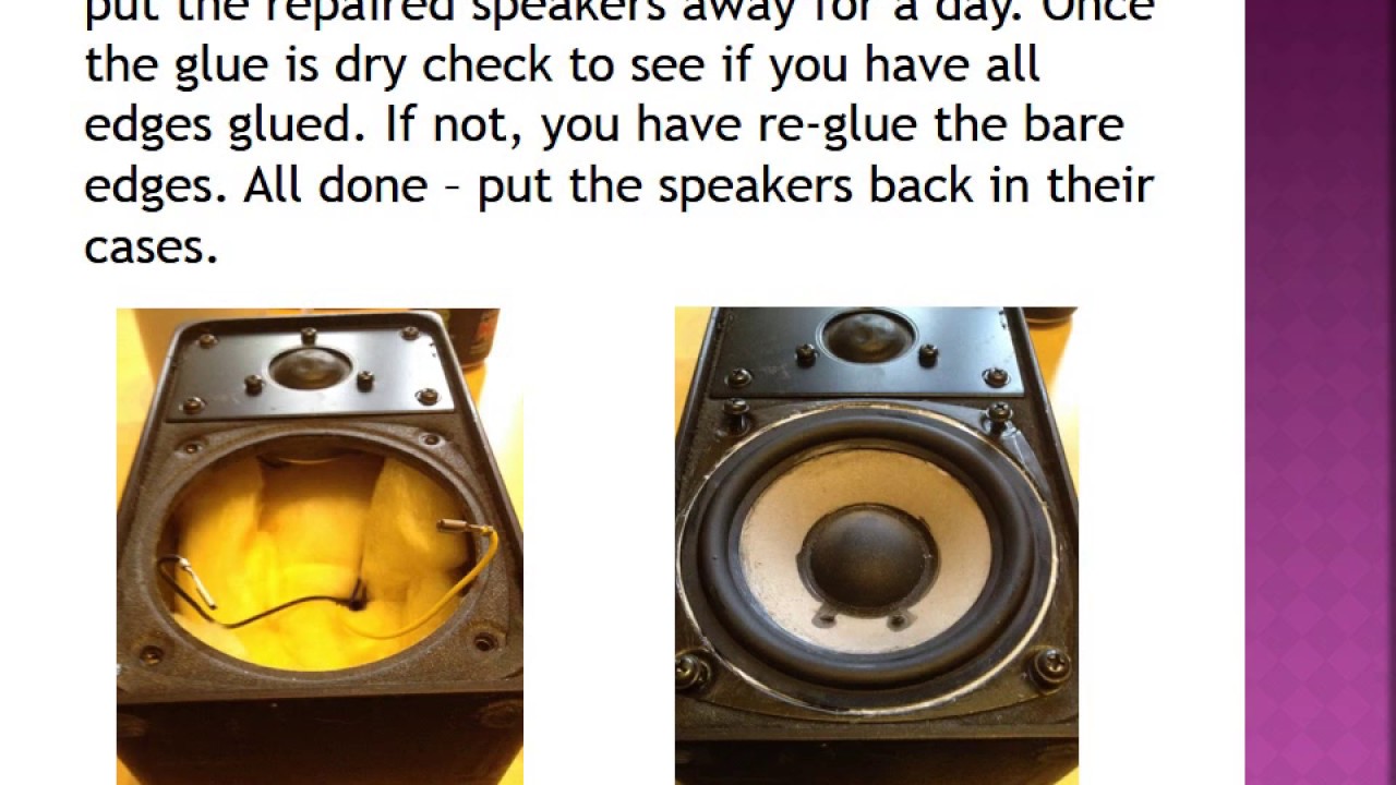 How To Fix A Speaker That Is Blown How to repair your blown speaker - repair and re-use - YouTube