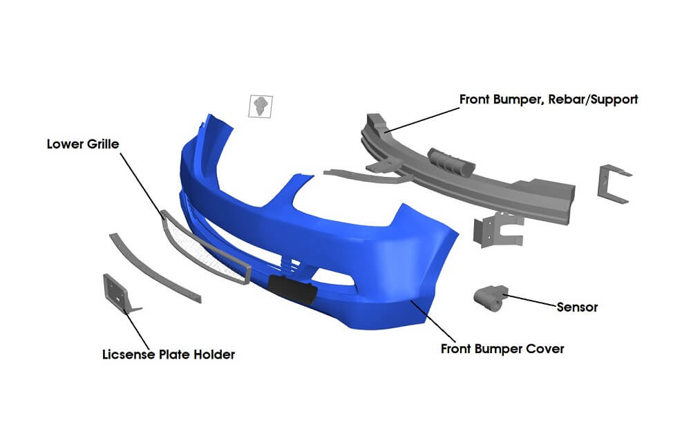 Front Bumper Diagram For 2007 Mustang Gt 4.6