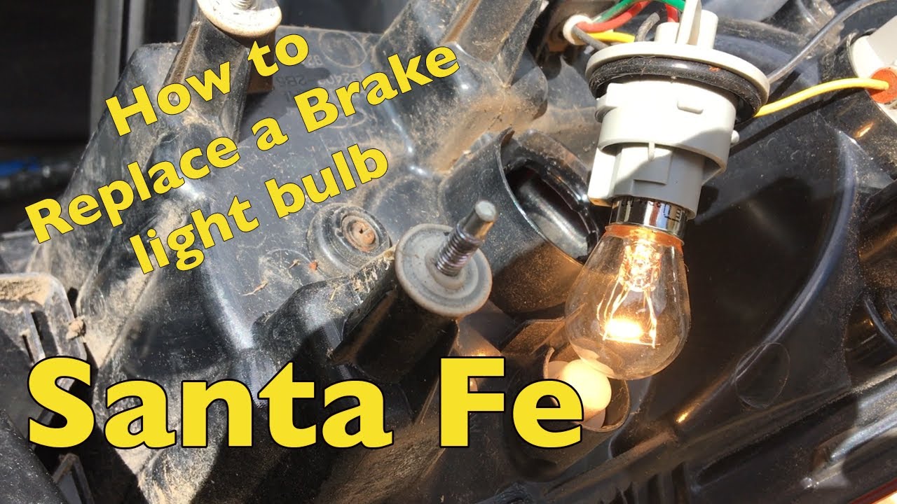 How To Replace Brake Light Bulb How to replace a brake light bulb on a Hyundai Santa Fe - YouTube