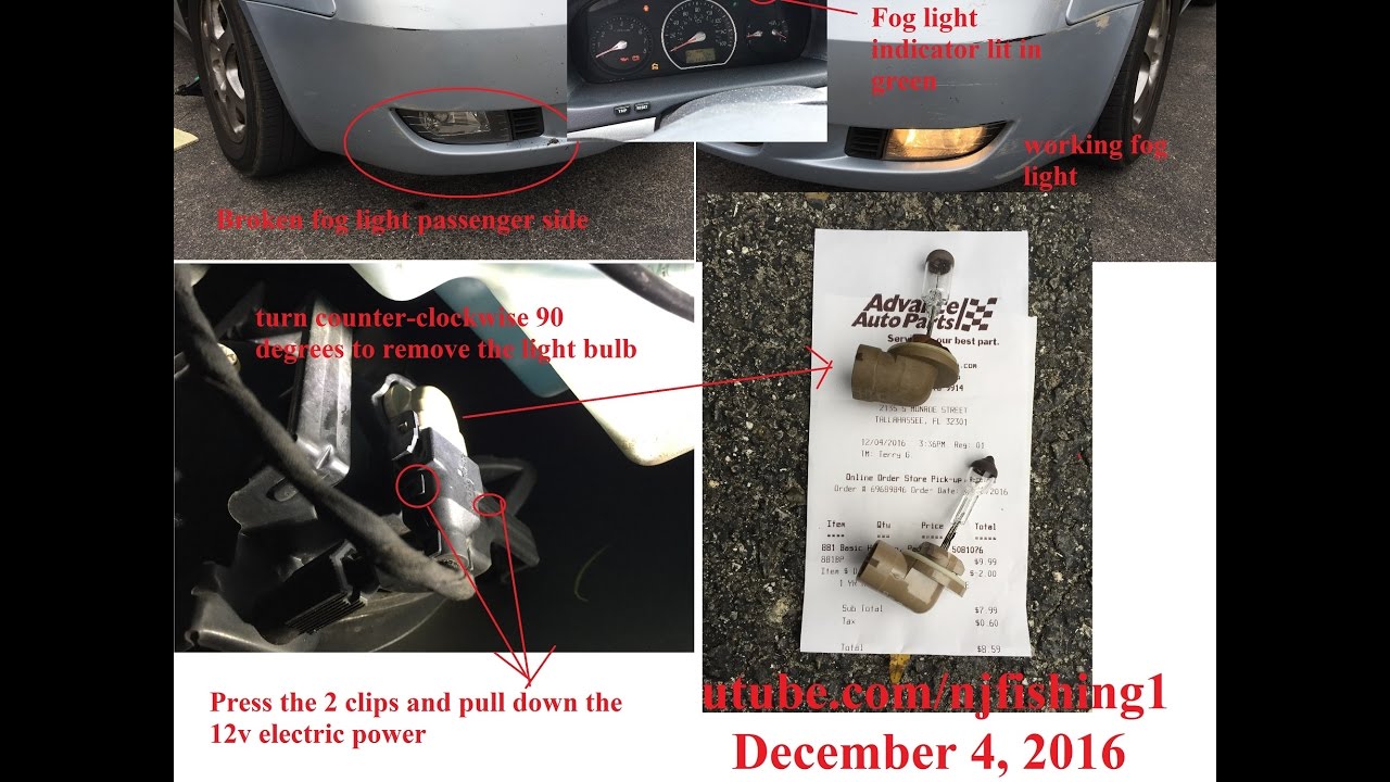 How To Replace Fog Light Bulb how to replace a sonata fog light bulb? diy Part 1 of 2 - YouTube