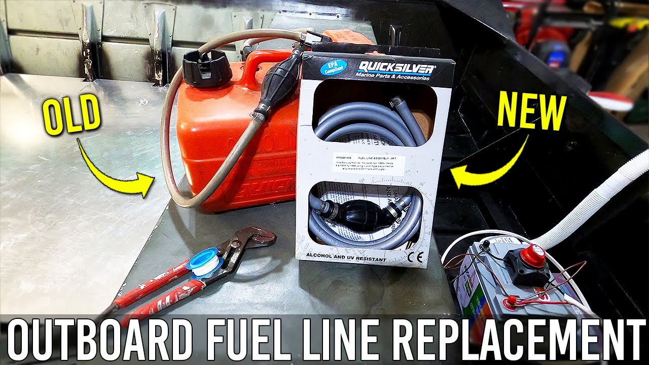 How To Change A Fuel Line How To Replace Boat Gas Tank Line | Outboard Fuel Line Assembly