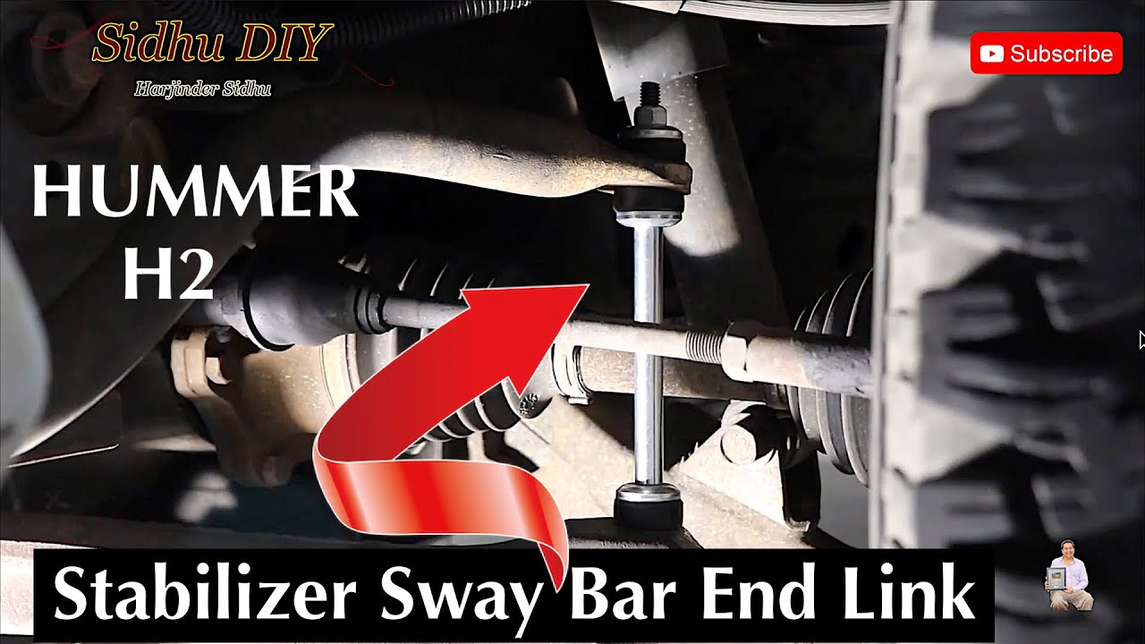 How To Replace A Stabilizer Bar How To Replace Front Stabilizer Sway Bar End Link on HUMMER | How To