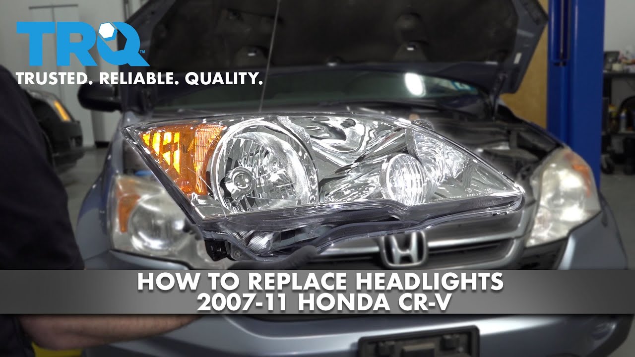 How To Take The Headlight Cover Off How To Replace Headlights 2007-11 Honda CR-V - YouTube
