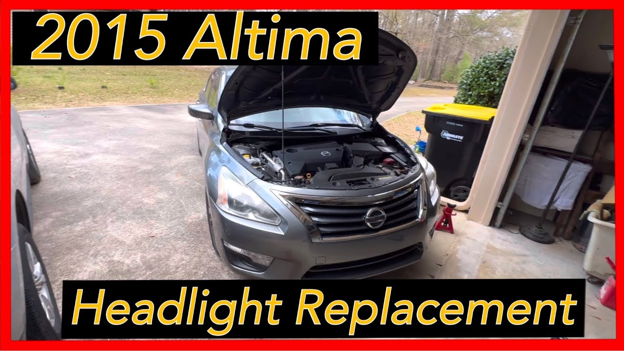 How To Change Headlight Nissan Altima How to replace Headlights on a 2015 Nissan Altima. - YouTube