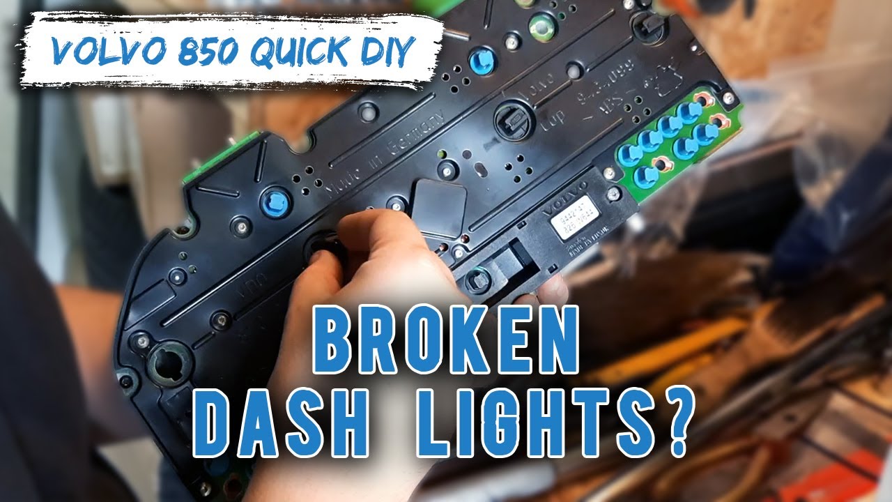 How To Change Instrument Panel Lights How To Replace Instrument Cluster Lights Volvo 850 QUICK DIY - YouTube