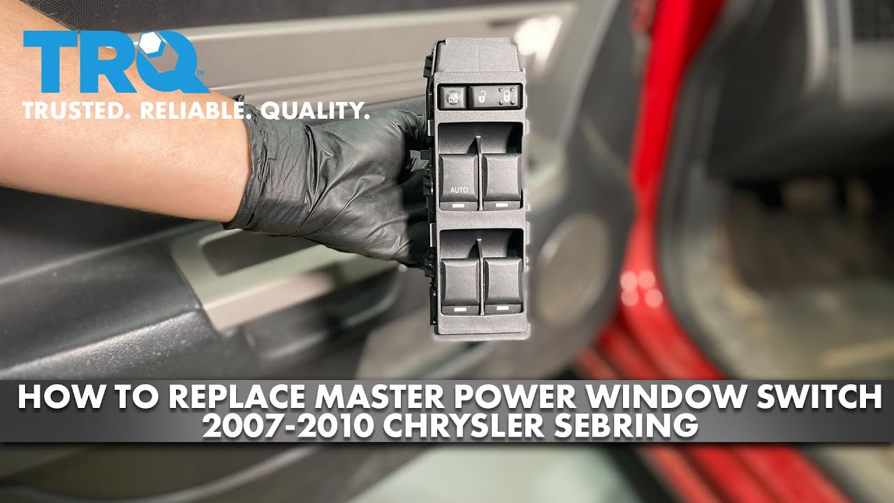 How To Replace Power Window Switch How to Replace Master Power Window Switch 2007-2010 Chrysler Sebring