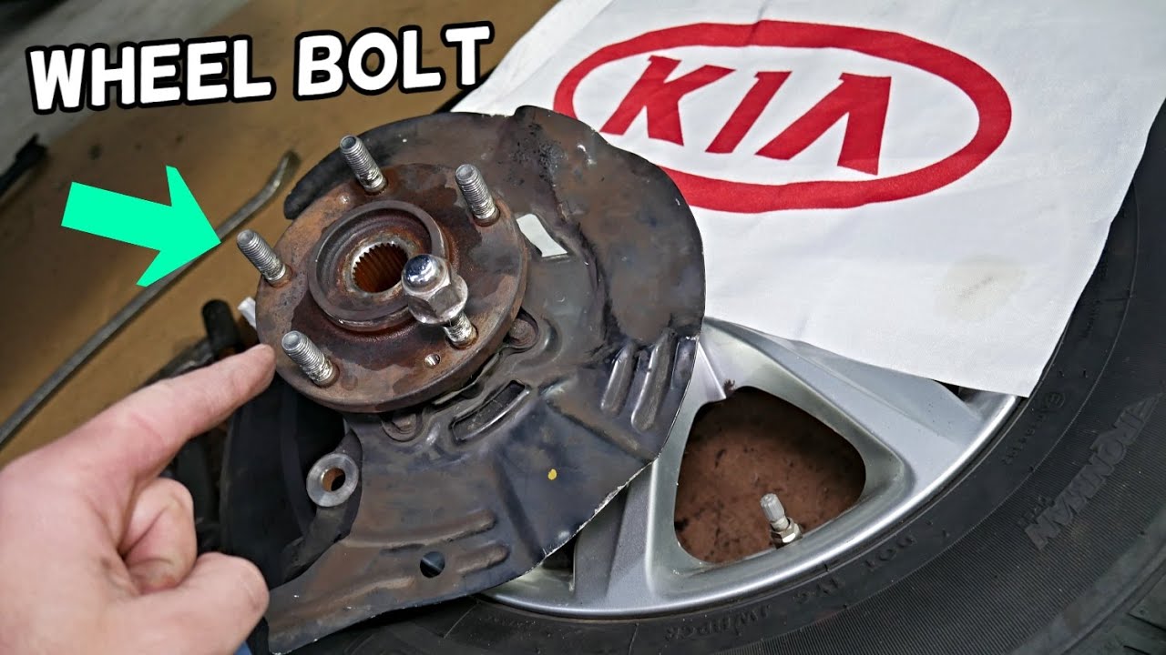 How To Replace A Lug Nut Bolt HOW TO REPLACE WHEEL BOLT, LUG BOLT ON KIA - YouTube