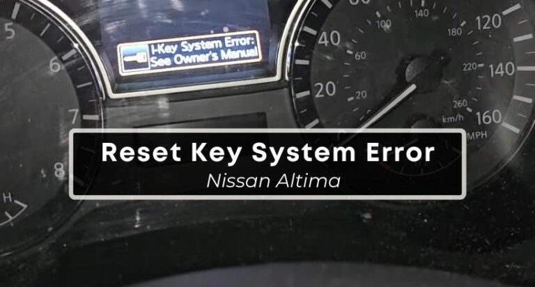 Nissan Key System Error Reset