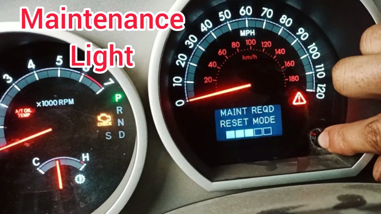 How To Reset Maint Reqd Light