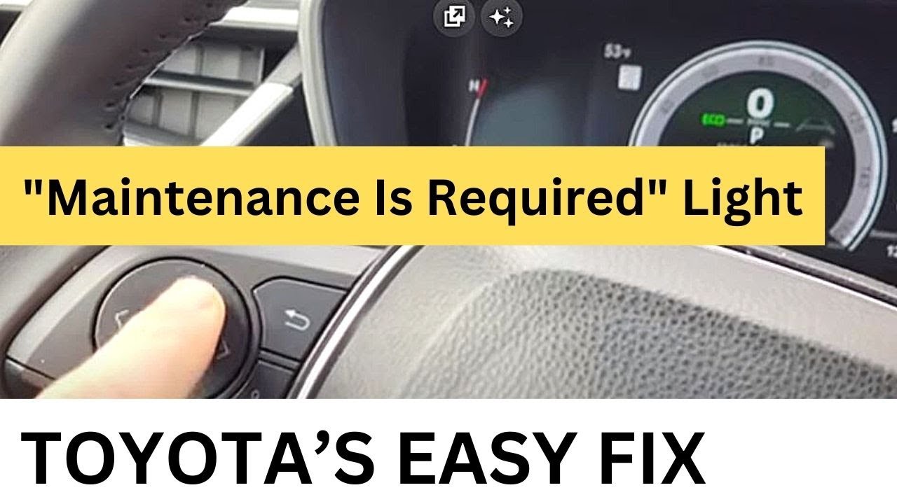 How To Reset The Maintenance Light How To Reset "Maintenance Is Required" Light in 2023 Toyota Cars - YouTube