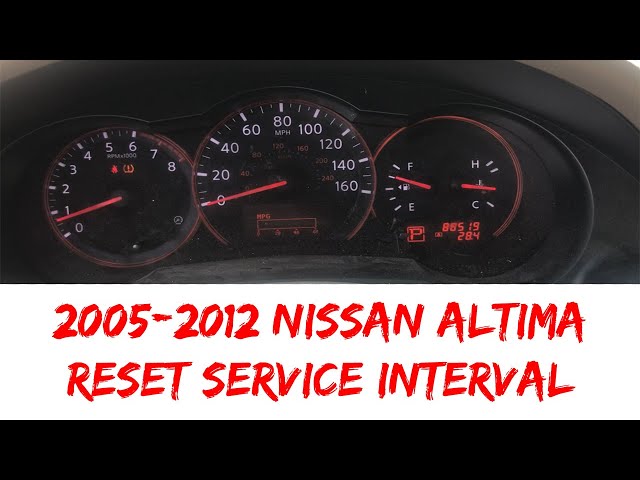 How To Reset Service Engine Soon Light Nissan Altima