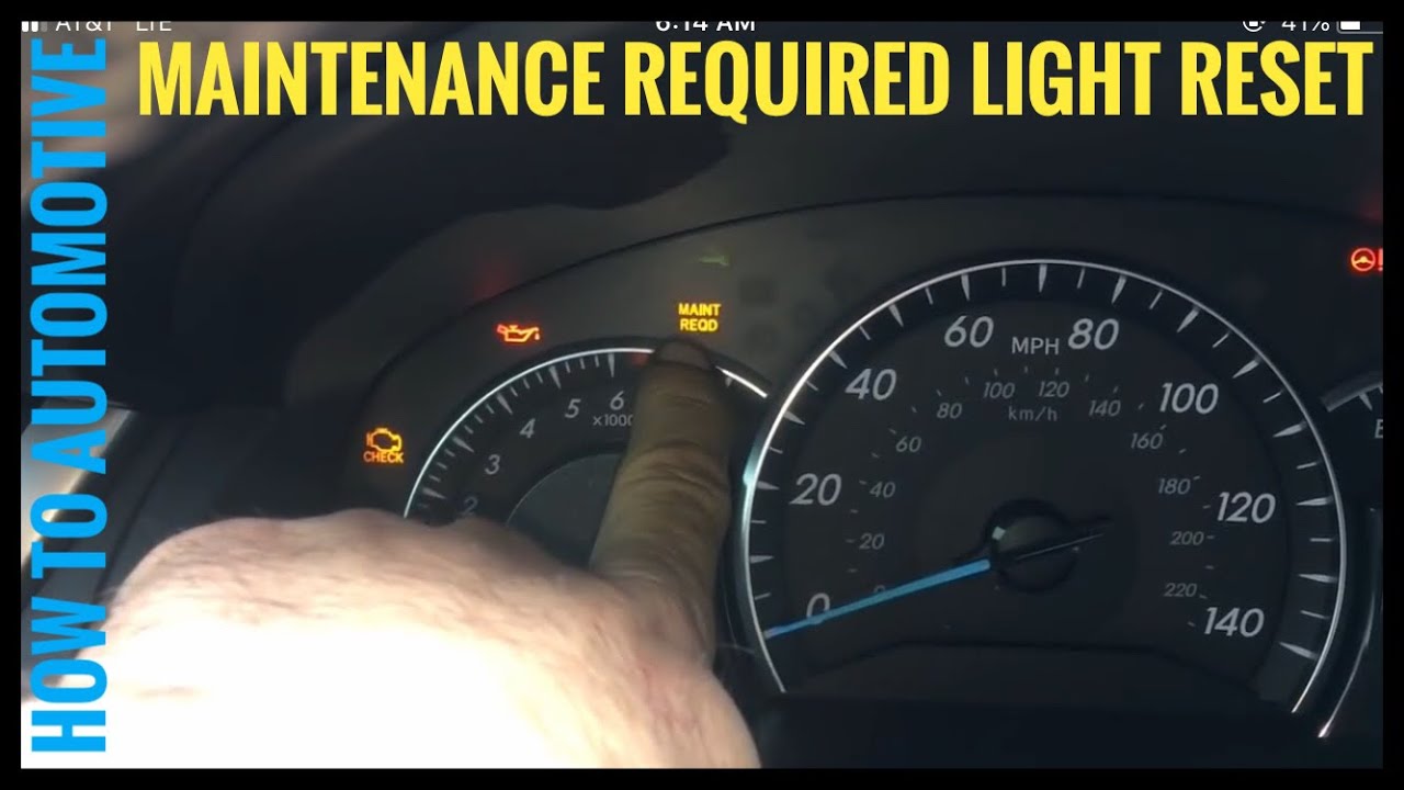 How To Reset The Maintenance Light How To Reset The Maintenance Required Light On A 2012-2015 Toyota Camry