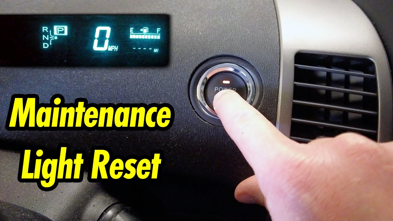 How To Reset The Maintenance Light