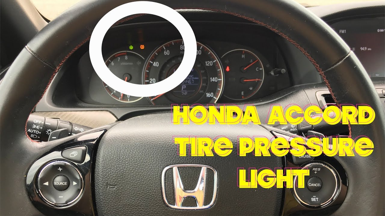 How To Turn Off Tire Sensor Light How To Turn Off Tire Pressure Light On A Honda Accord - YouTube