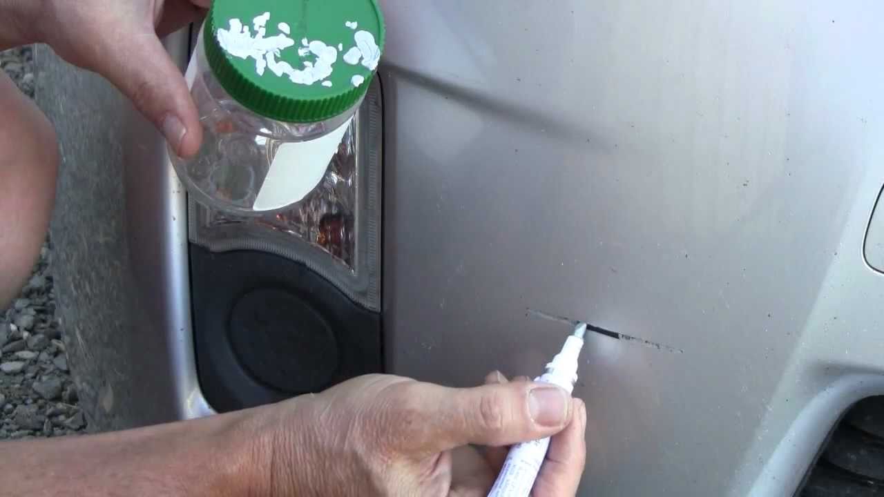 How To Use Touch Up Paint Pen How To Use a Touch Up Paint Pen - Bumper Paint Scratch Repair on a