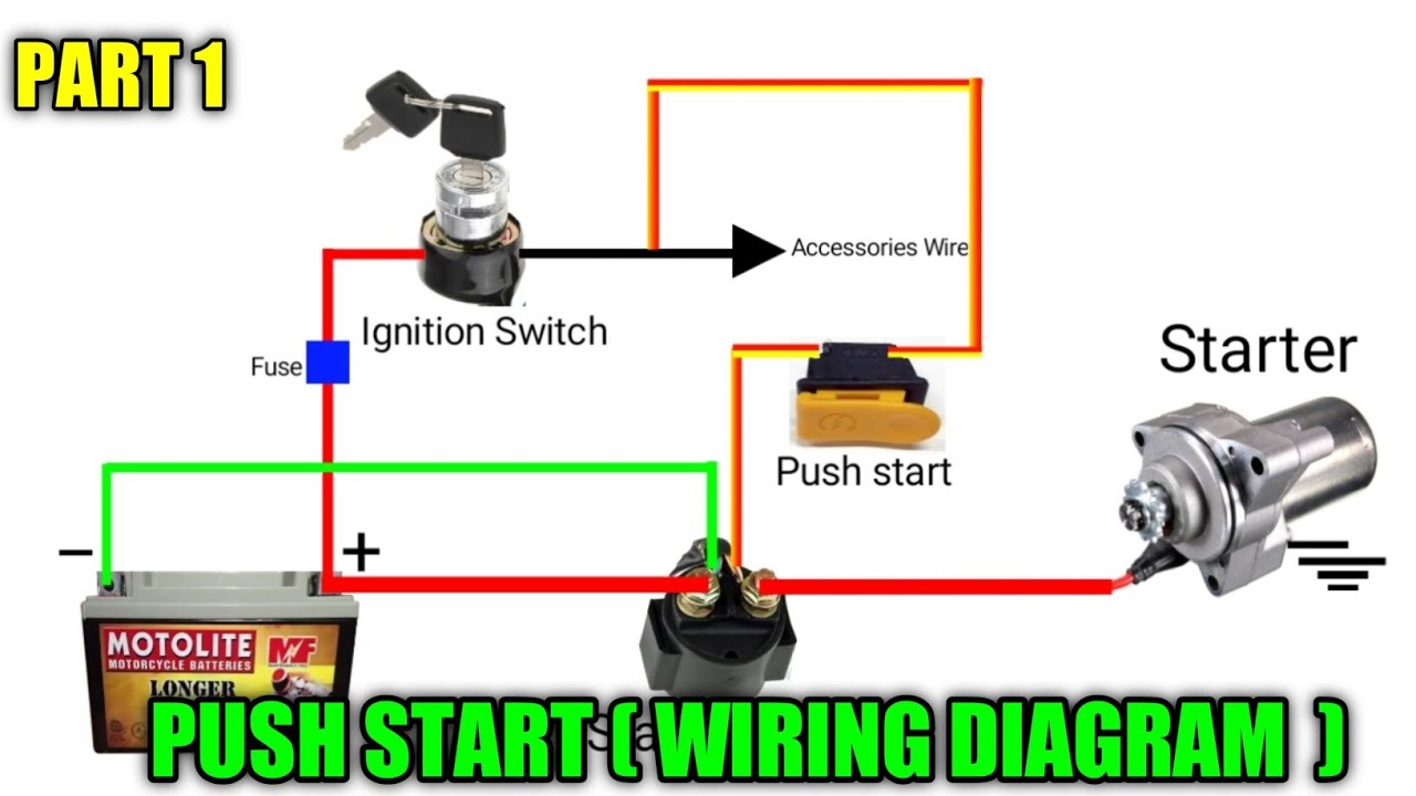 How To Wire Push Button Start How To Wire A Push Button Start Switch Push Button Start Wir
