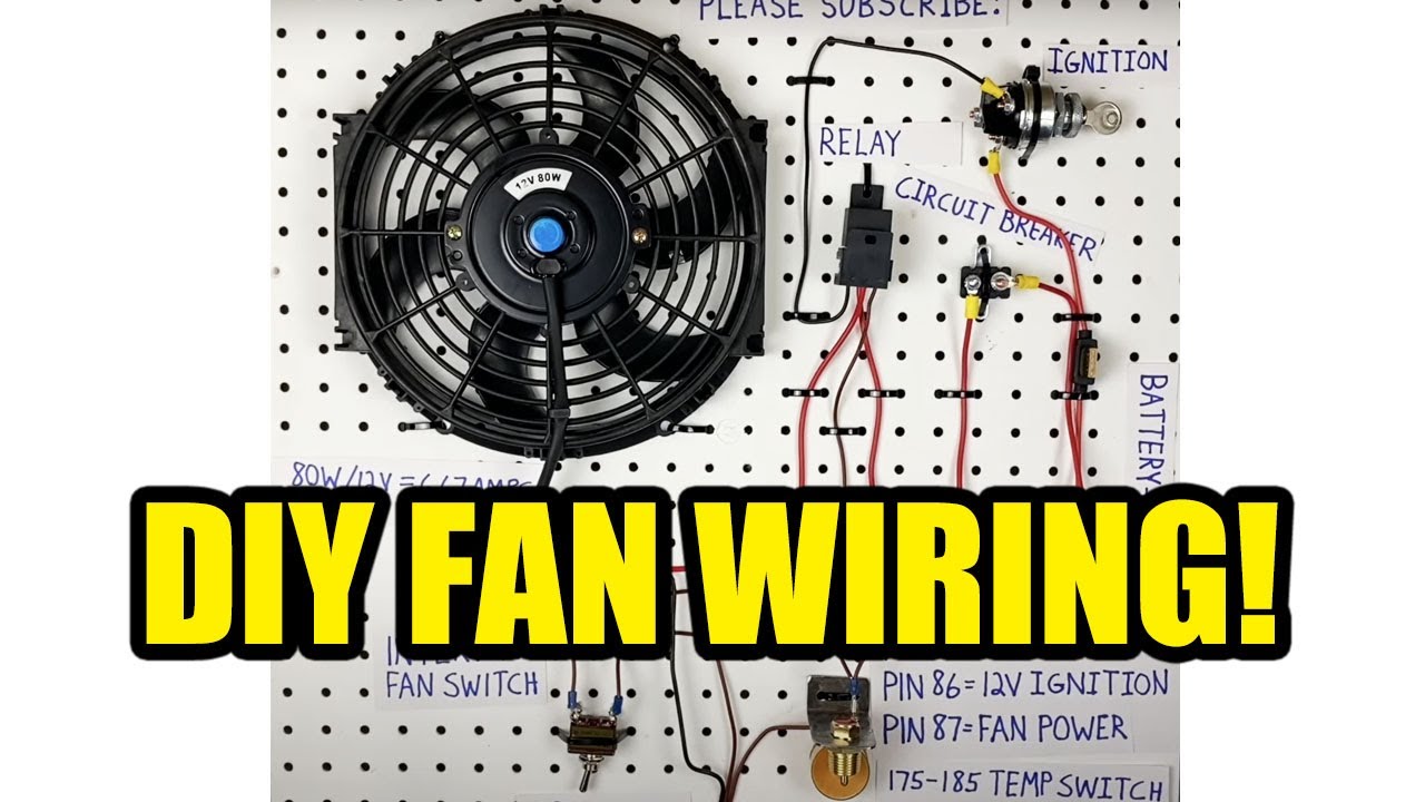 How To Wire Up Electric Radiator Fan How To Wire An Electric Radiator Fan Relay Temp Sensor AND Switch