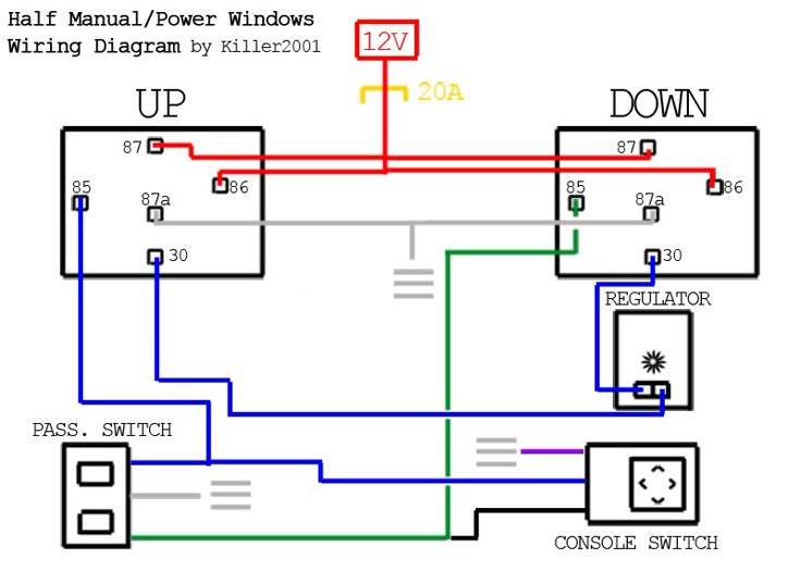 4 Door Power Window Wiring Diagram