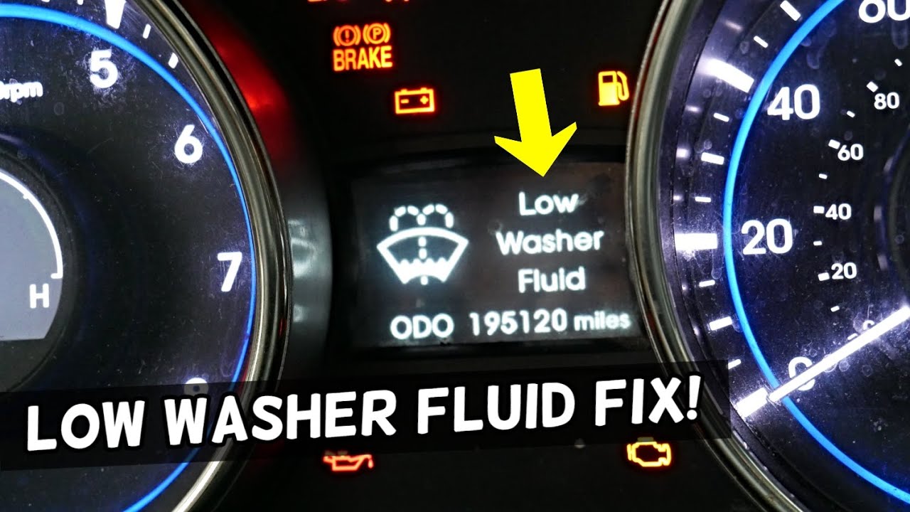 How To Reset Windshield Fluid Light HYUNDAI SONATA LOW WASHER FLUID WARNING FIX - YouTube