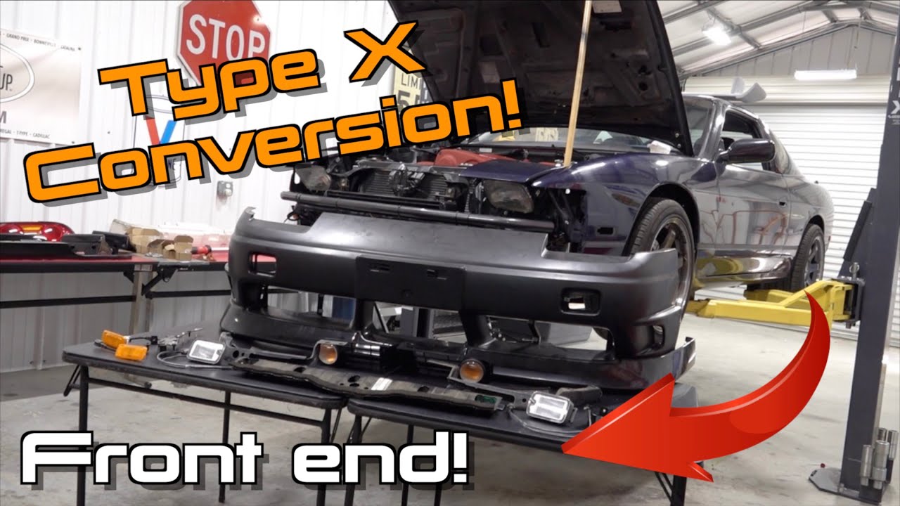 Installation Of A Jdm 180sx Type X Front Bumper On A Nissan 240sx