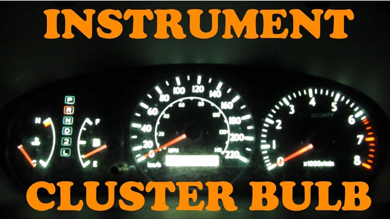How To Change Instrument Cluster Lights Instrument Cluster Bulb Replacement - YouTube