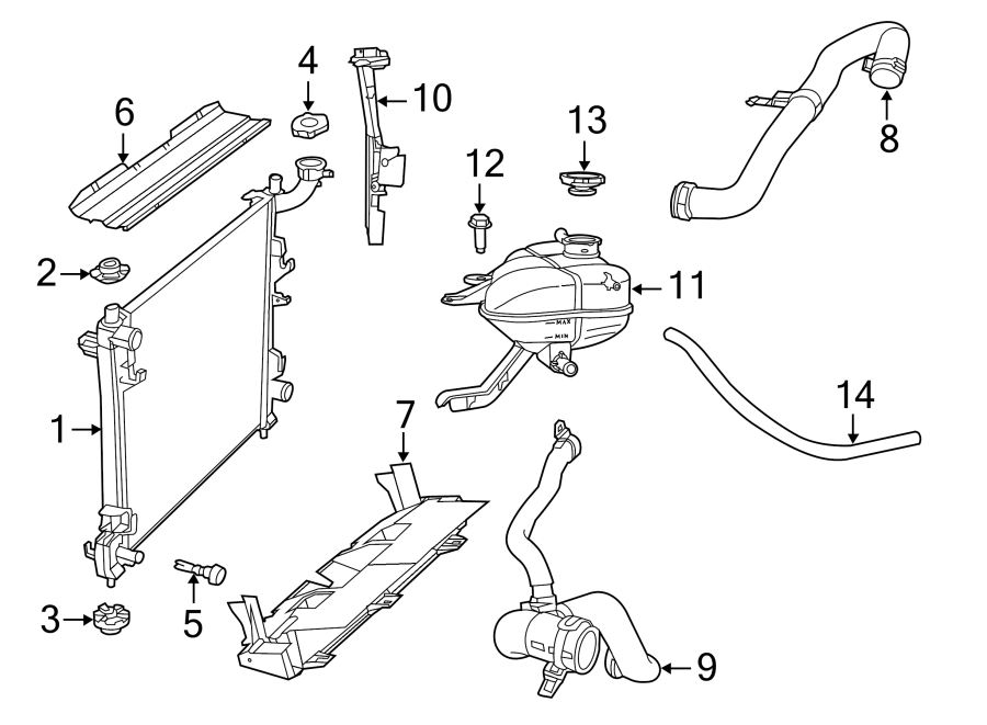 2014 Jeep Cherokee Coolant Hose Diagram