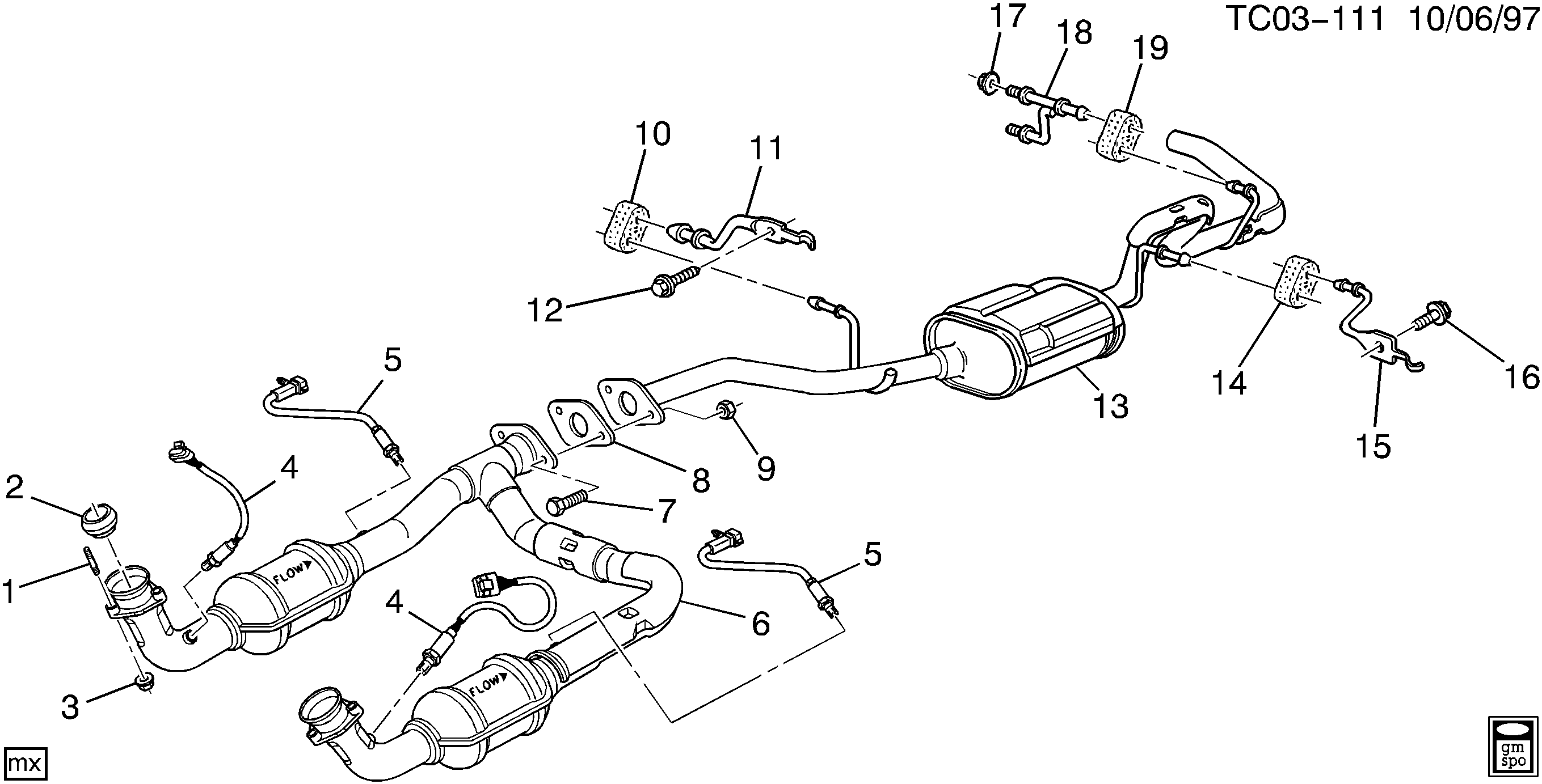 1998 Chevy K1500 Exhaust System Diagram