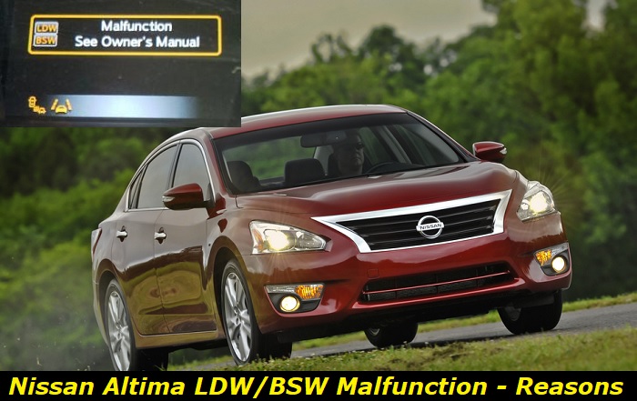 2014 Nissan Altima Ldw Bsw Malfunction