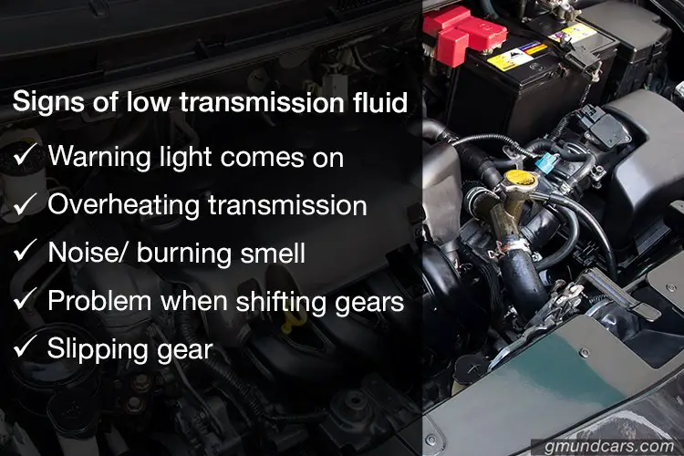 How To Know If Your Transmission Fluid Is Low Low transmission fluid: Symptoms, causes, and repair guide - Gmund Cars