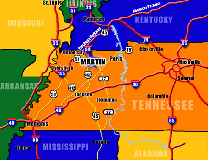 Martin Tn Is In What County