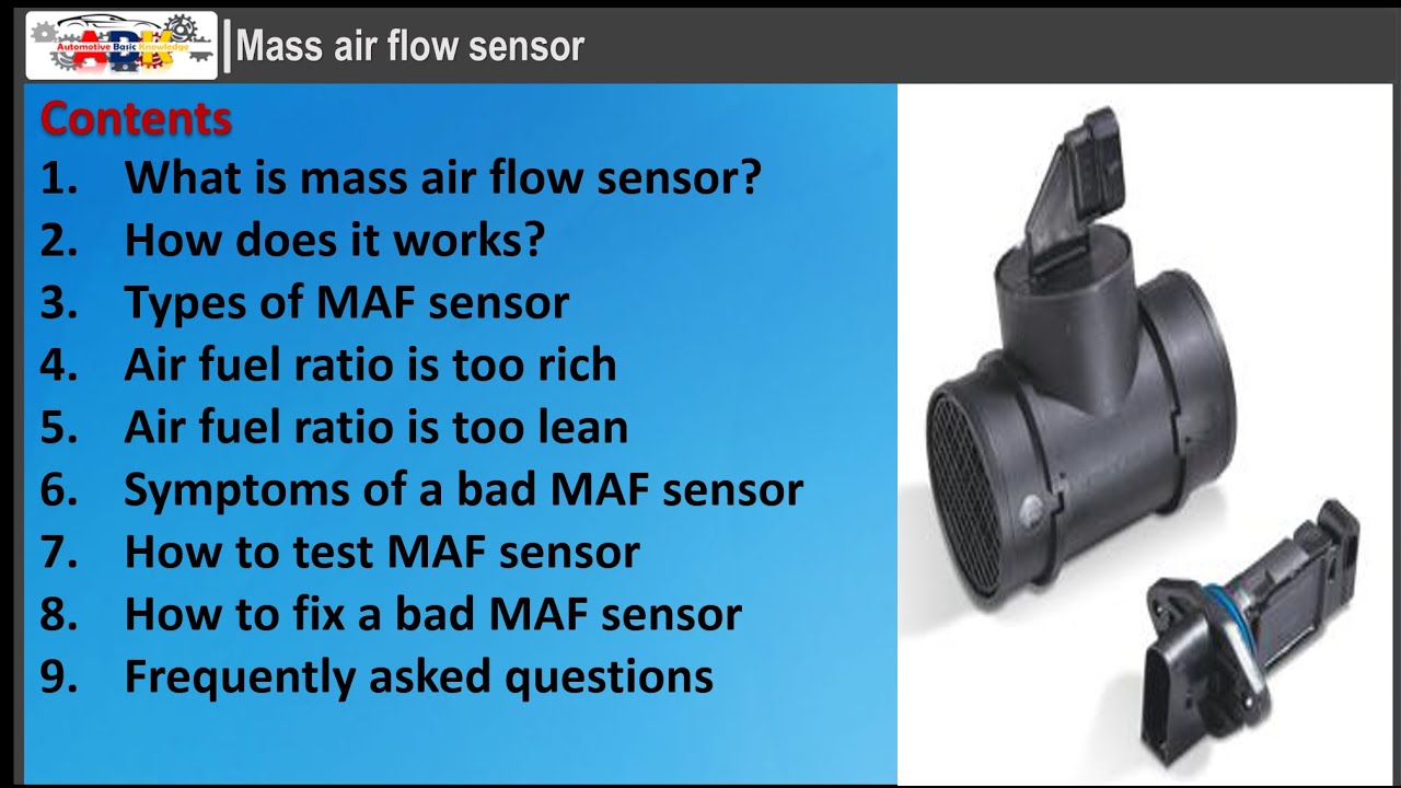 How To Bypass A Maf Sensor Mass Air Flow (MAF) sensor - YouTube