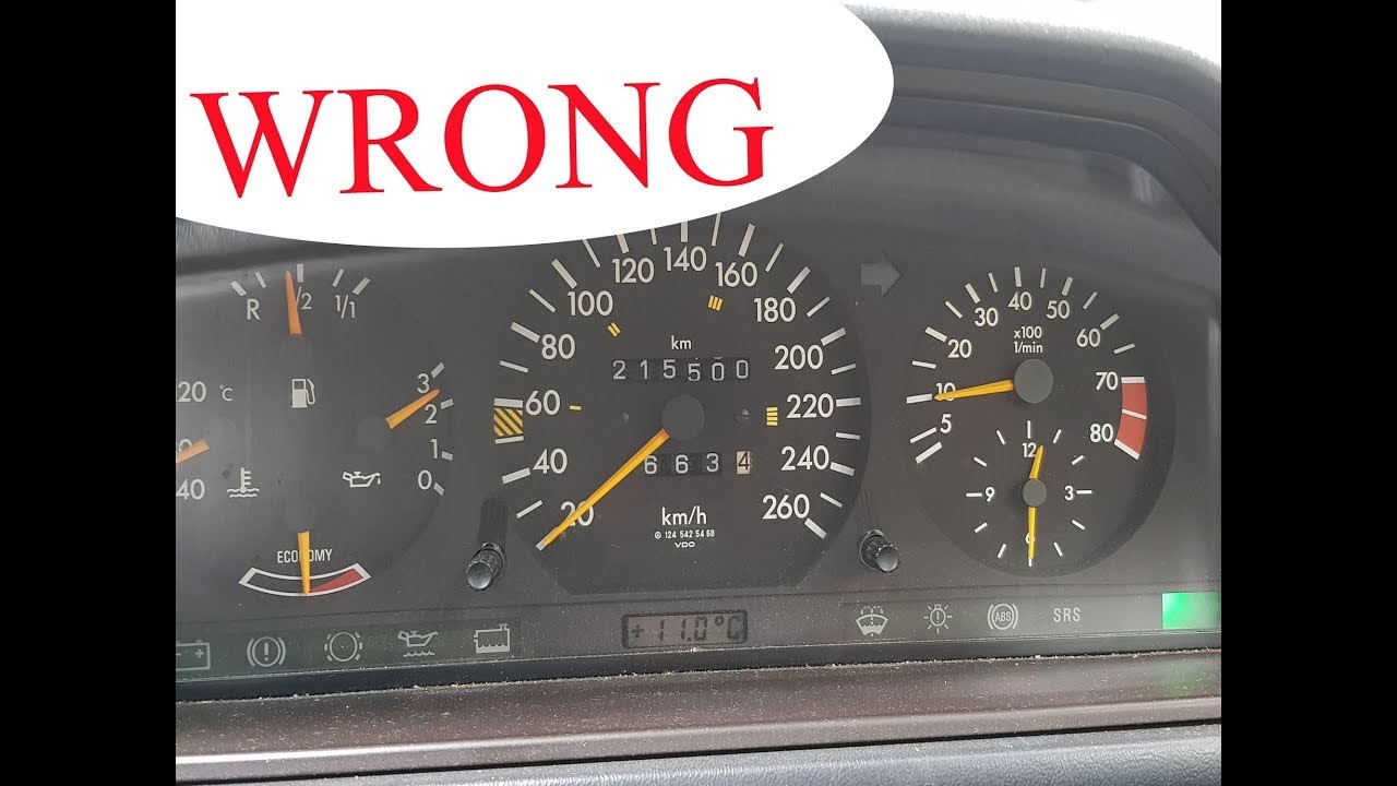 How To Fix A Speedometer That Is Reading Wrong Mercedes Benz W124 - How to Fix Speedometer giving wrong reading