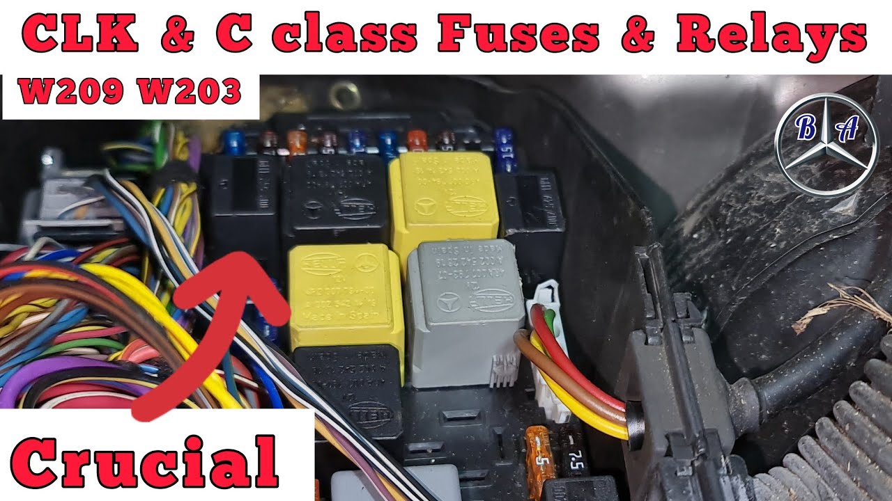 How To Remove A Relay From Fuse Box Mercedes CLK & C class Fuse and Relay Diagram & location - YouTube