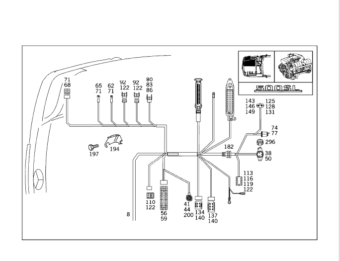 1999 Sl500 Turn Switch Parts Diagram