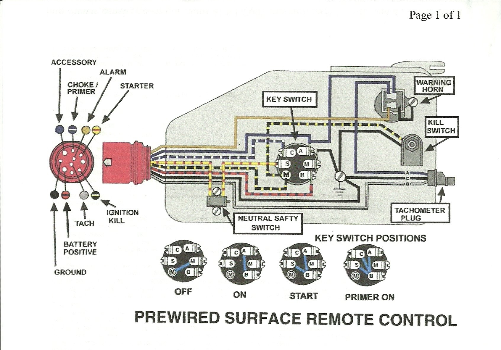 Mercury 6 Wire Ignition Switch Diagram
