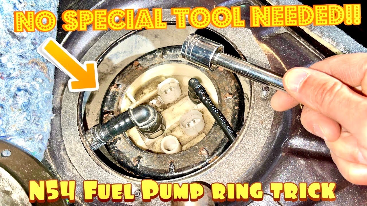 How To Remove A Fuel Pump Lock Ring N54 Fuel Pump Ring Removal Trick - NO SPECIAL TOOLS NEEDED! Super Easy