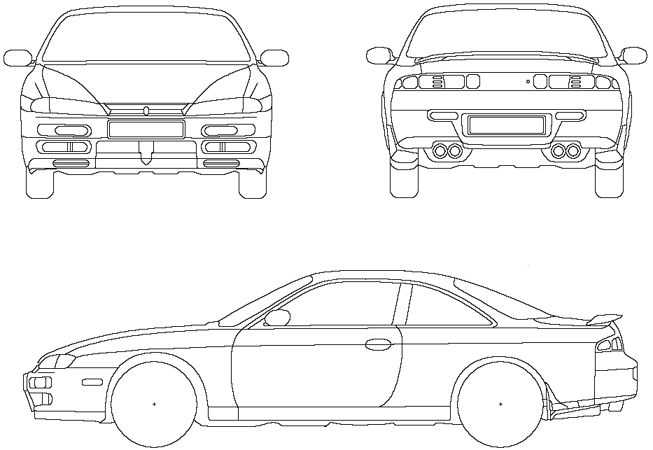 Nissan 240sx Technical Drawing Reference And Dimensions
