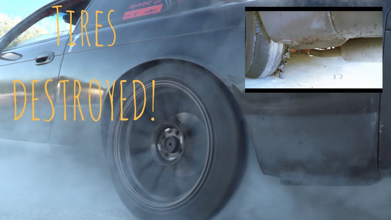 Tire Traction And Drivetrain Stress During A Burnout In A Stock 240sx